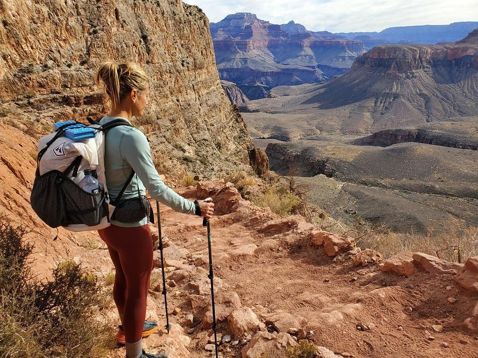 Ariana Pekary hiking into the Grand Canyon